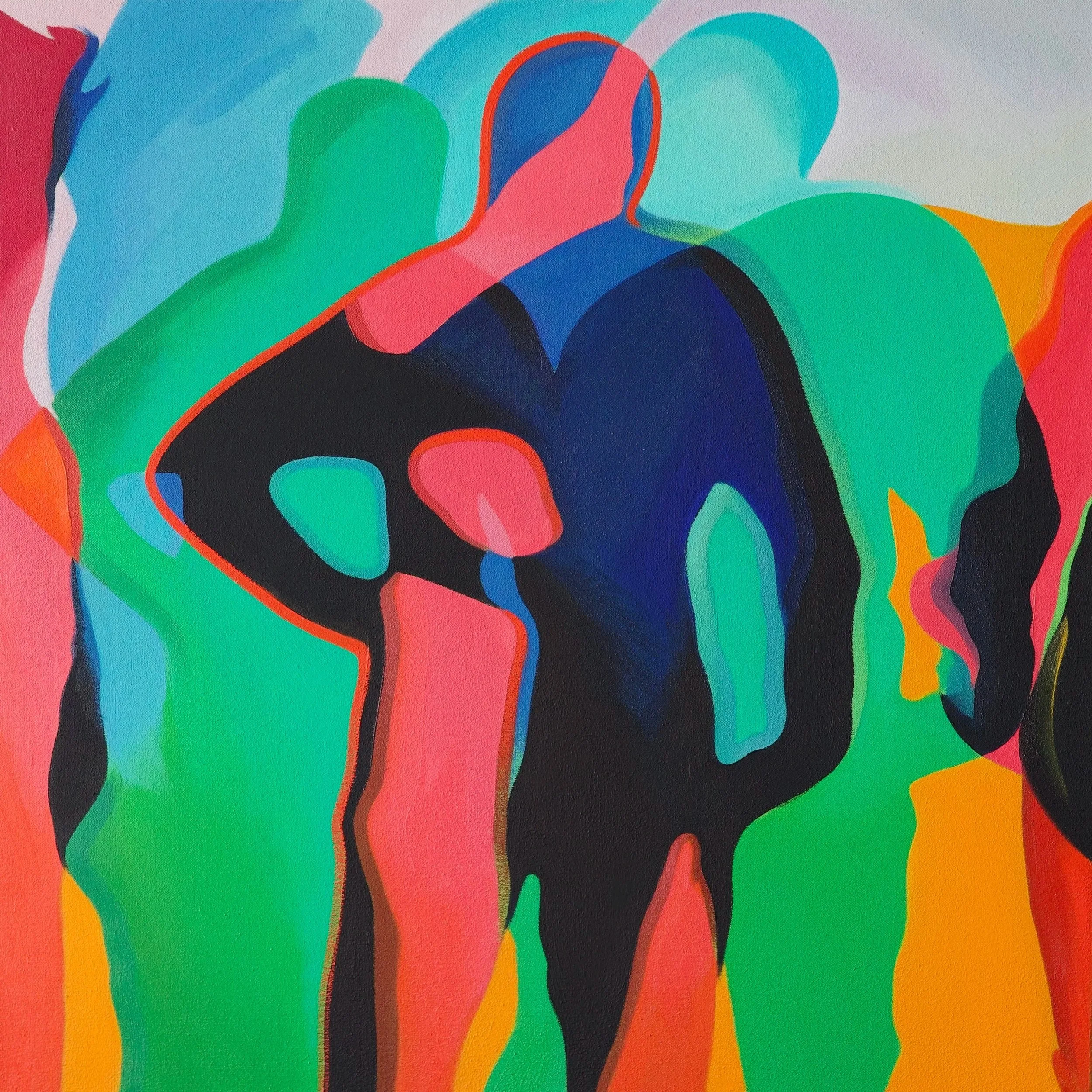 DEFIANCE.  OIL ON CANVAS.  2025.  30 X 30"