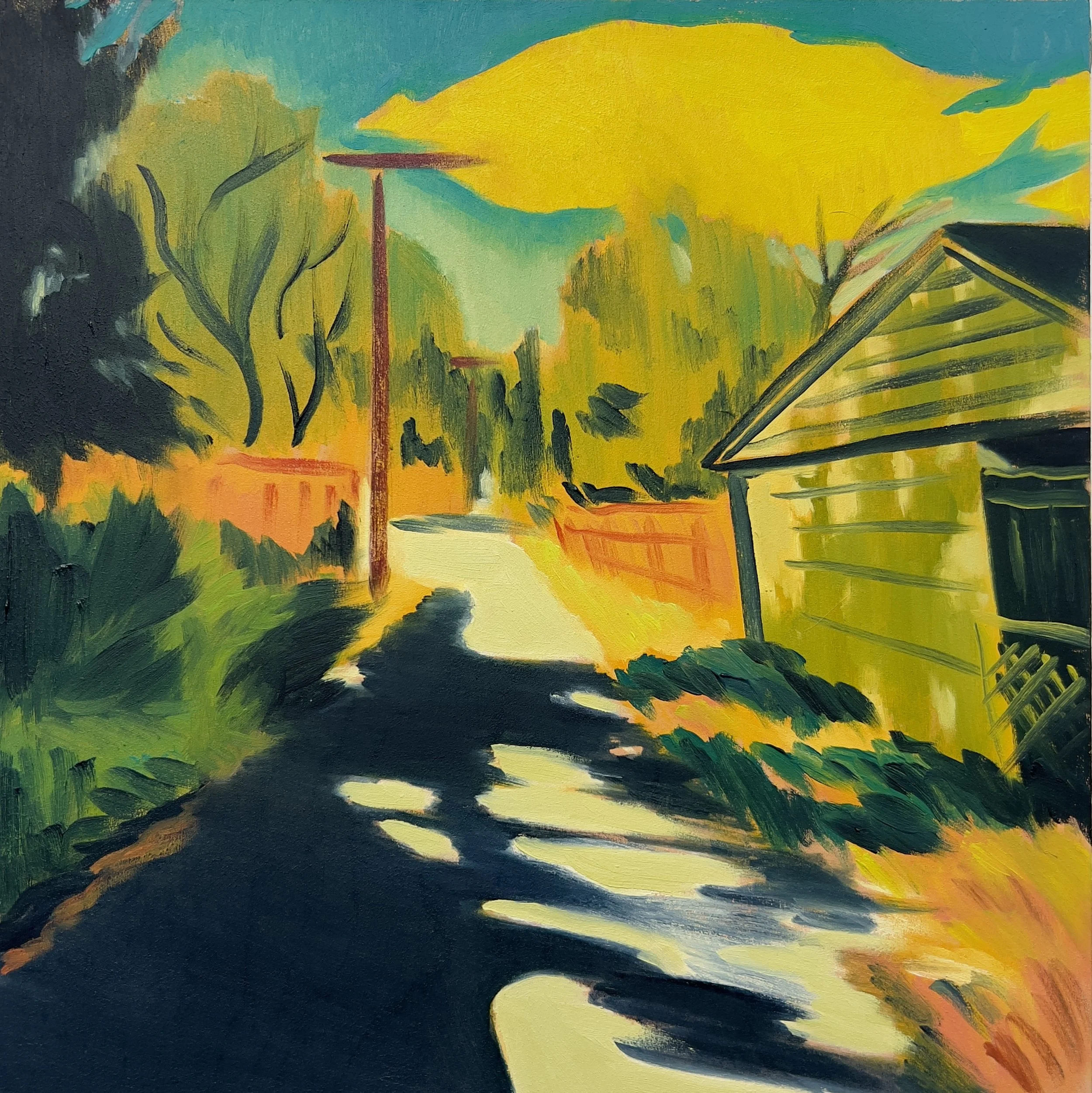 DENVER II.  OIL ON PANEL.  12 X 12"