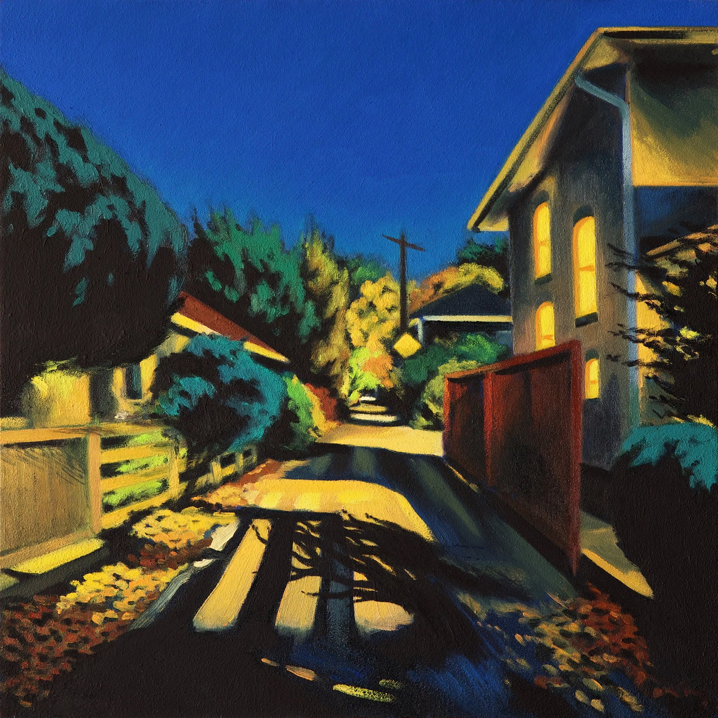 MENLO.  OIL ON PANEL.  2026.  16 X 16"