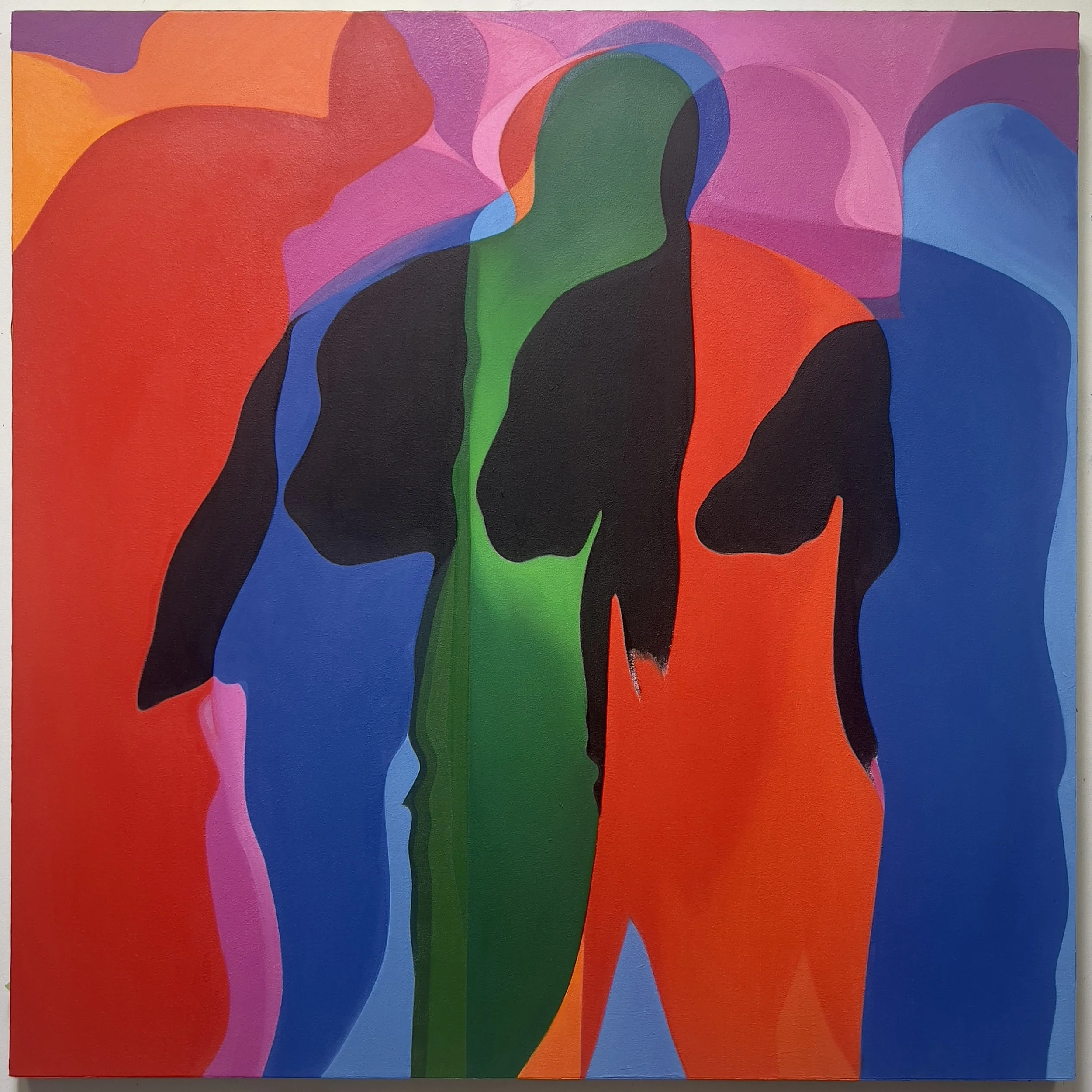 MY SHADOW.  OIL ON CANVAS.  48 X 48"