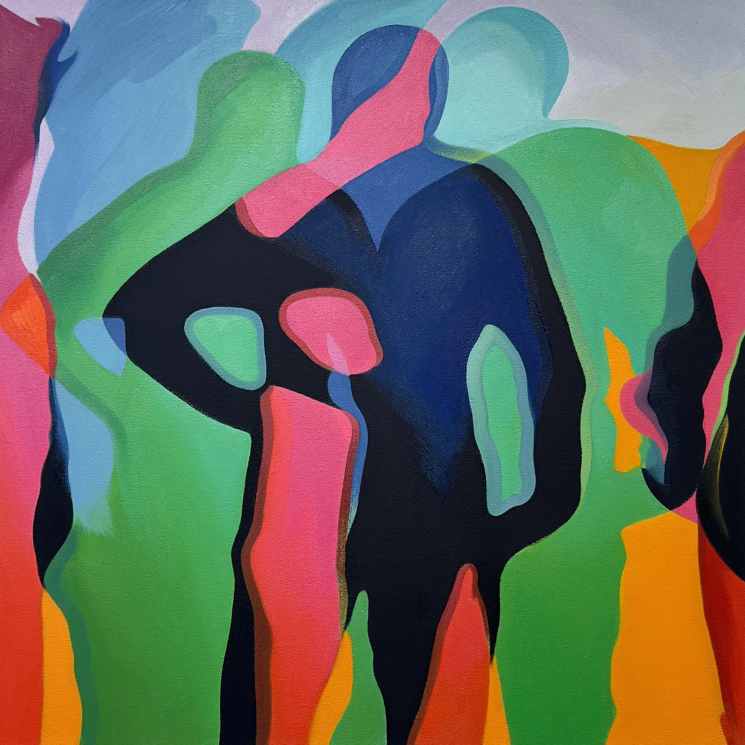 DEFIANCE.  OIL ON CANVAS.  30 X 30"