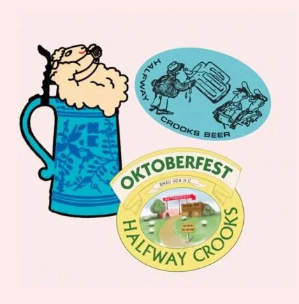 Halfway Crooks Oktoberfest Sticker Pack $6.50