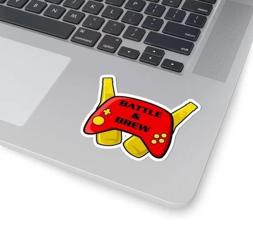 Battle &amp; Brew Kiss-Cut Sticker $2.68