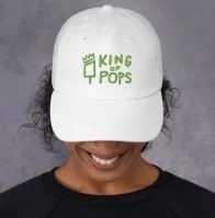 King of Pops Dad hat - Green Drawn Logo $23