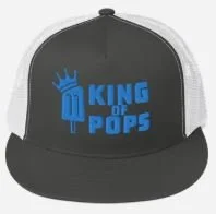 King of Pops Trucker Cap - Blue Logo $23