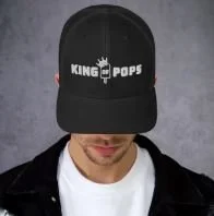 King of Pops Retro Trucker Cap - White Logo $21.50