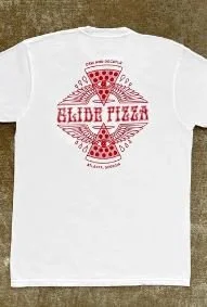 Glide Pizza Winged Pizza Tee, White $25