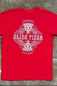 Glide Pizza Winged Pizza Tee, Red $25