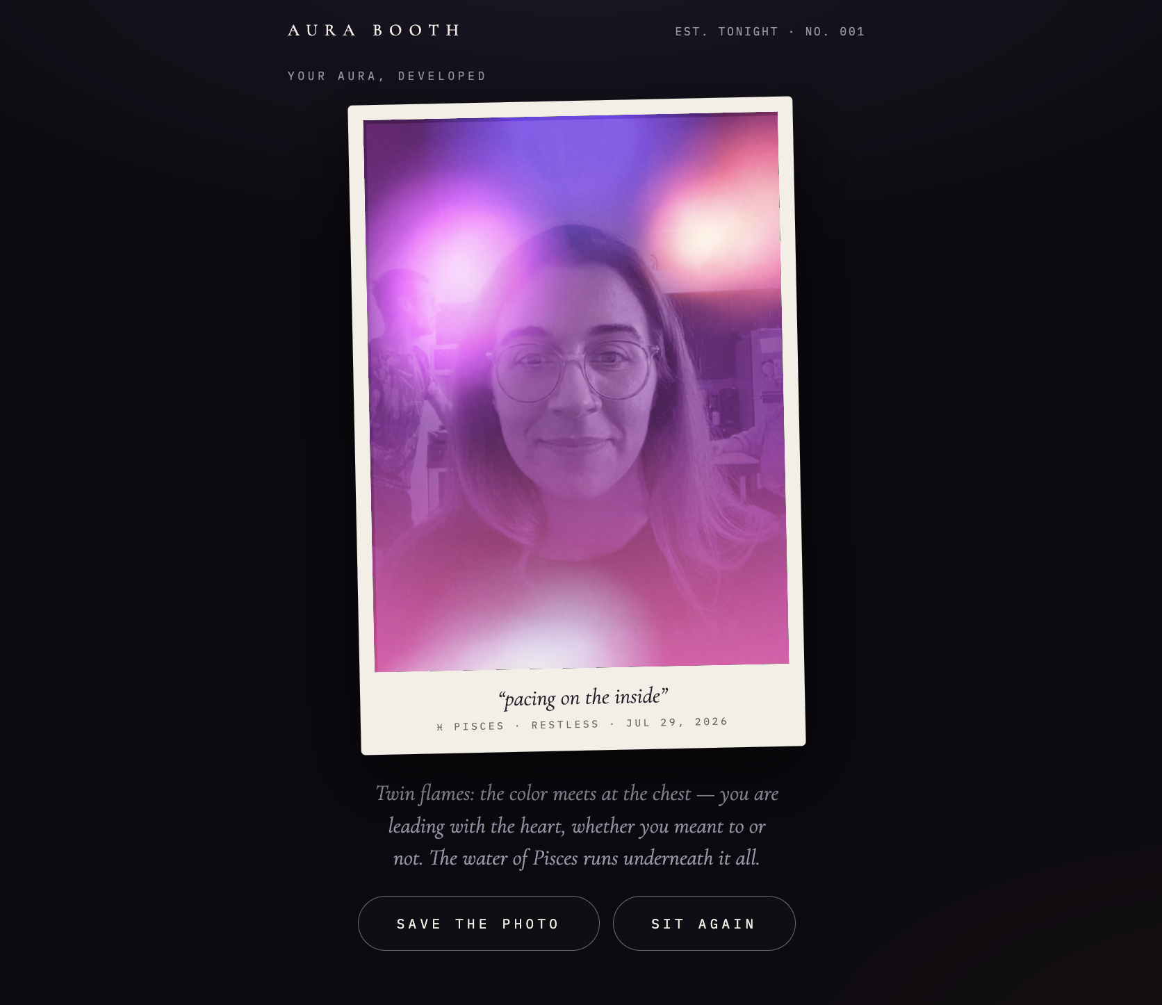 Aura Booth: An Instant-Film Photobooth That Paints a Living Aura Around You