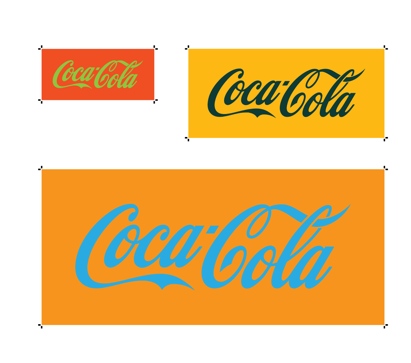 The Coca-Cola logo with more crop marks