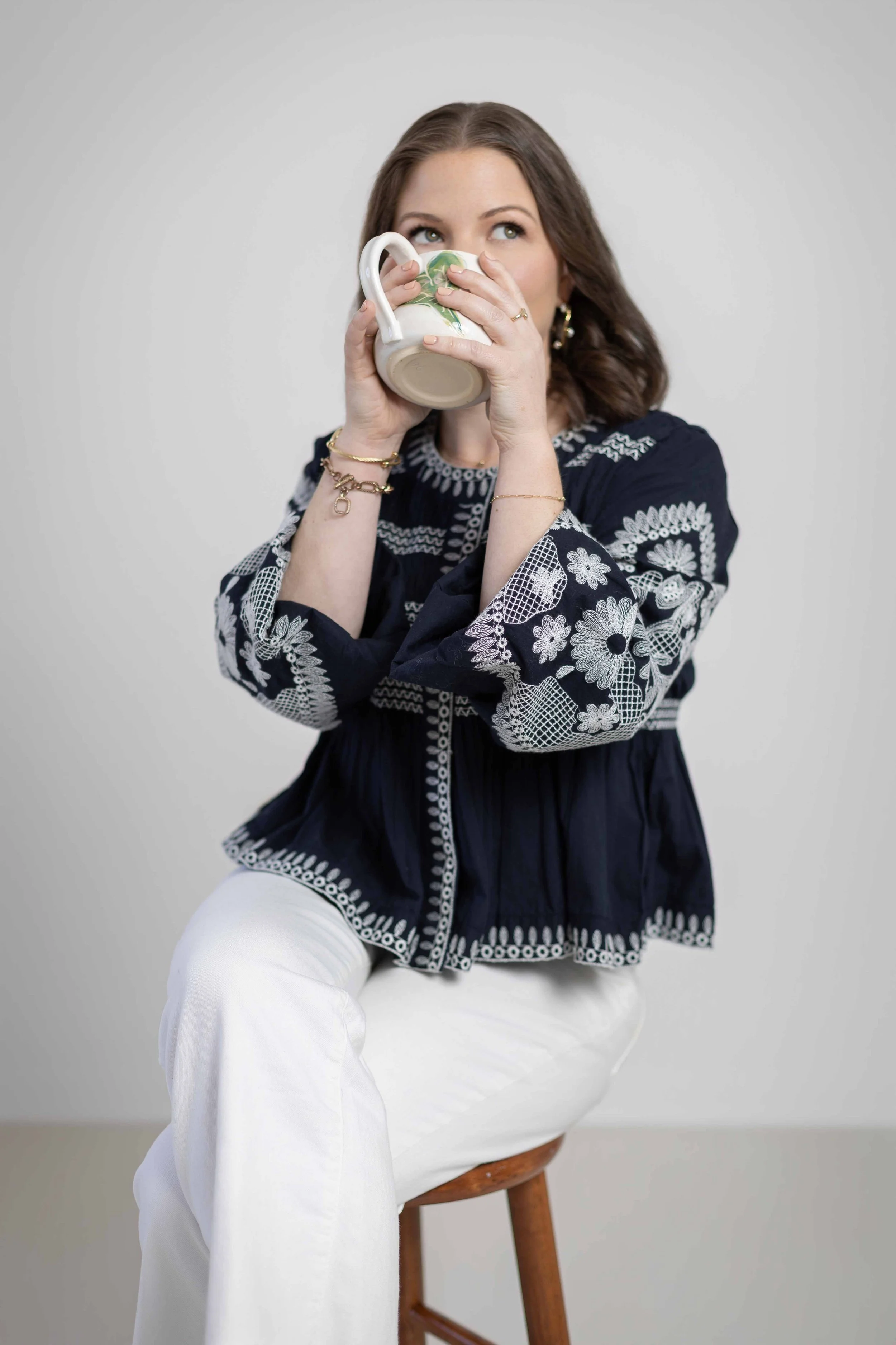 Dani drinking tea