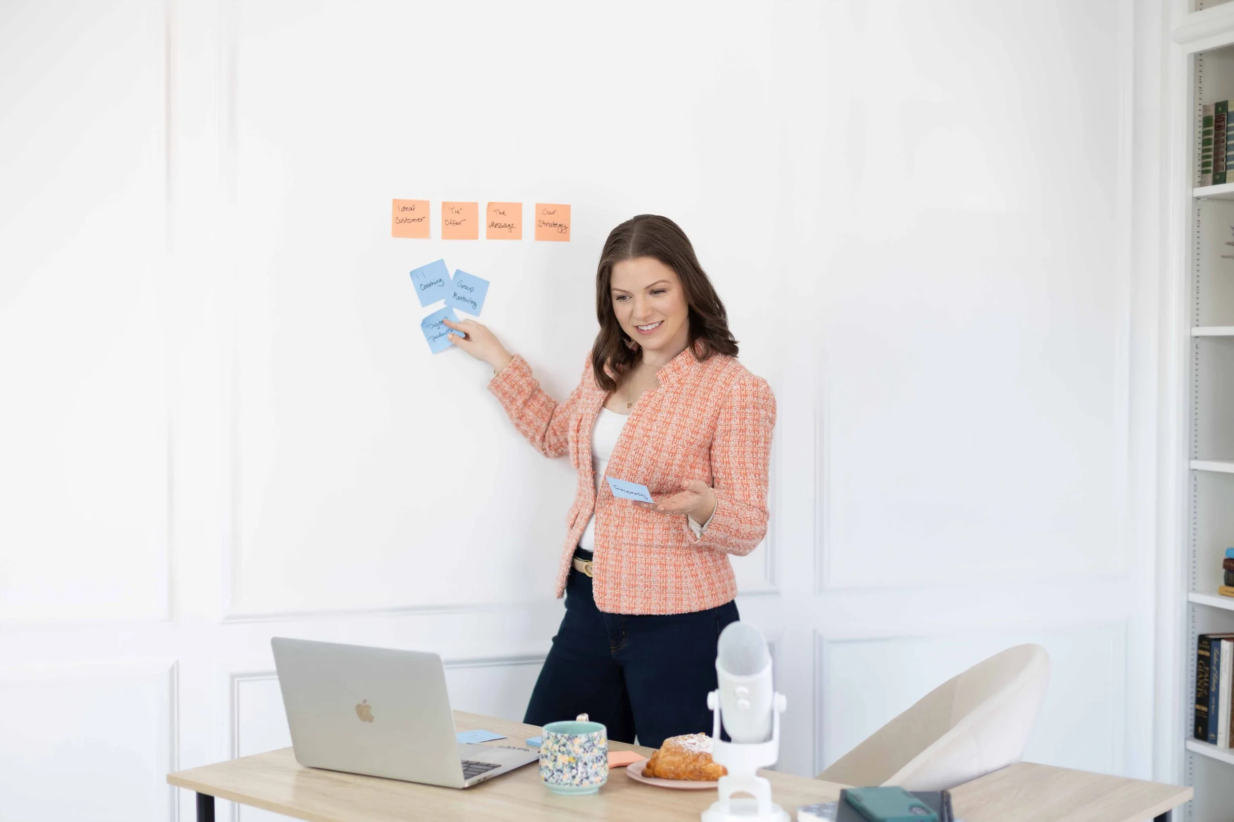 strategic marketing advisor workshopping with sticky notes