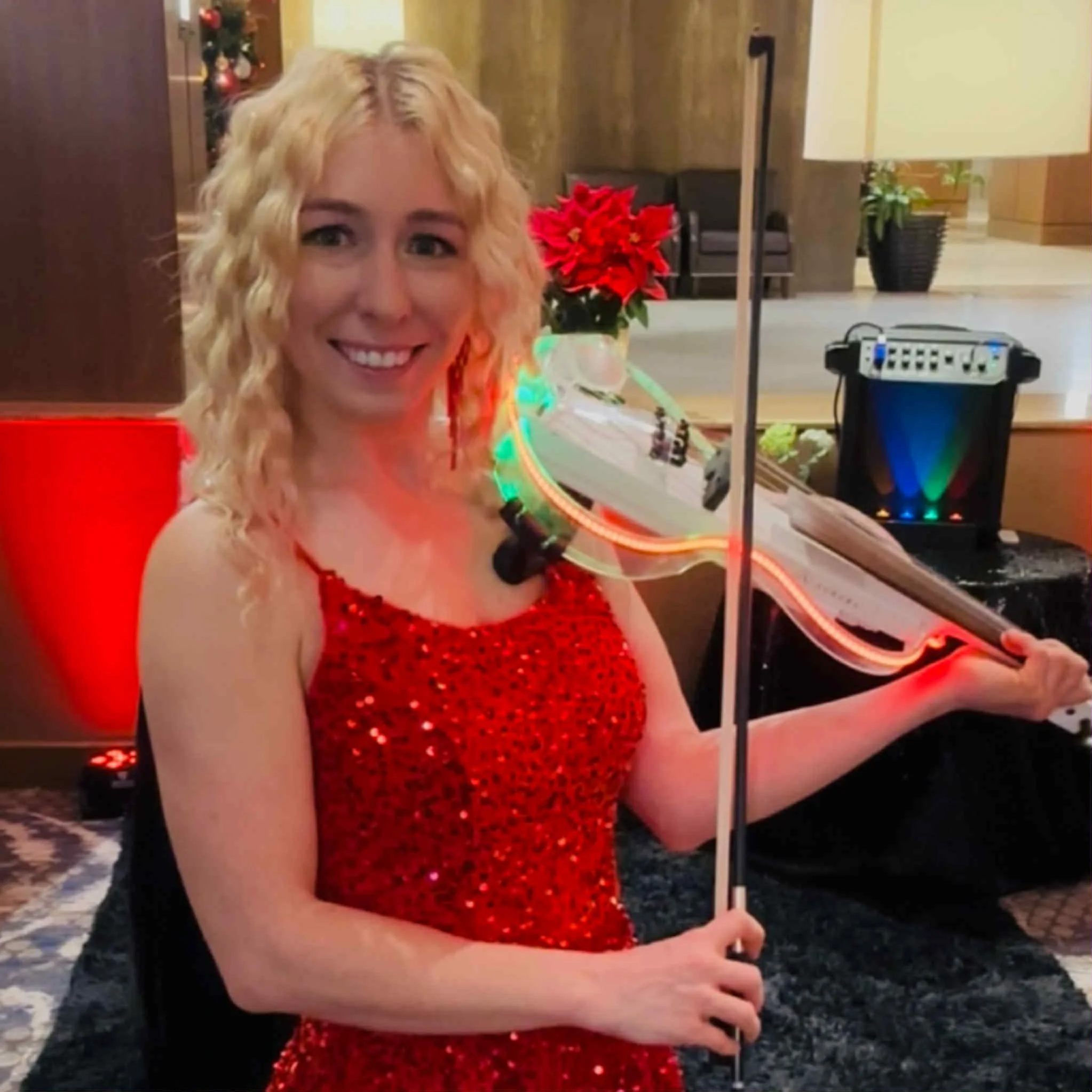 Two Violins at Gaylord for Christmas by the Tree