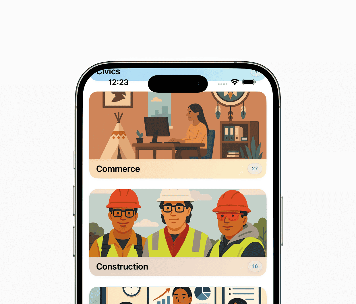 Nativepreneurs scroll narrative image highlighting Indigenous-owned businesses