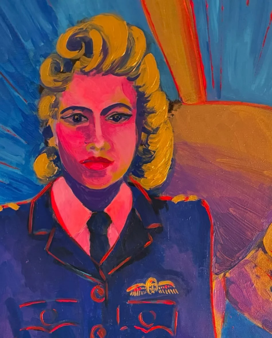 ATA Girl

Mary Ellis was a trailblazer, who learned to fly in Witney. She flew over a thousand planes in WW2, and was part of the Air Transport Auxiliary. She and the other incredible women who flew in the war effort were called ATA girls. 

This is 