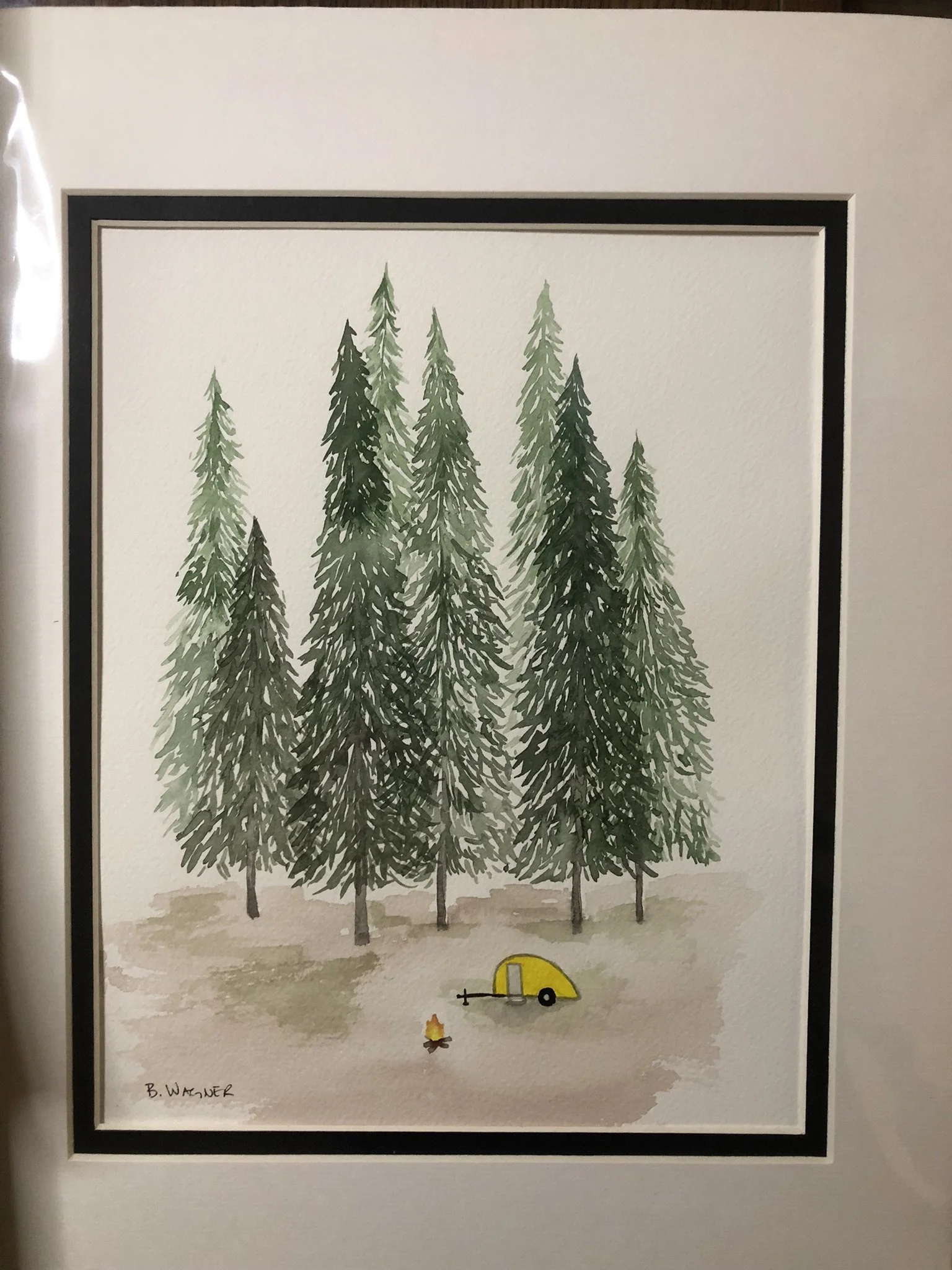 Yellow Teardrop in Forest