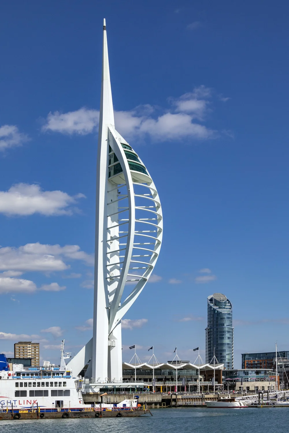 The Spinnaker Tower and Portsmouth Harbour — home physiotherapy across Hampshire