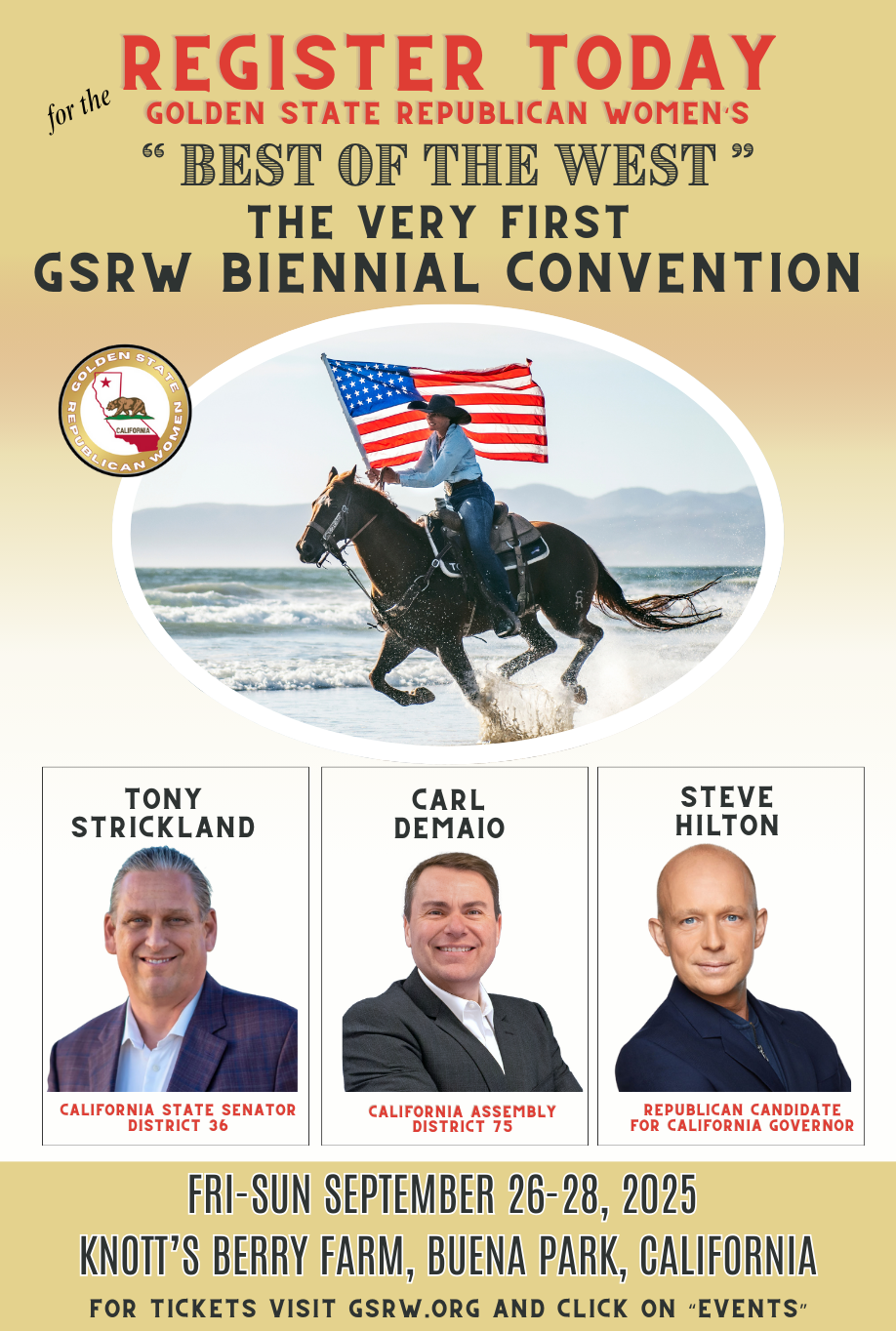 GSRW 2025 Biennial Convention at Knott’s Berry Farm Sept 26-28, 2025
