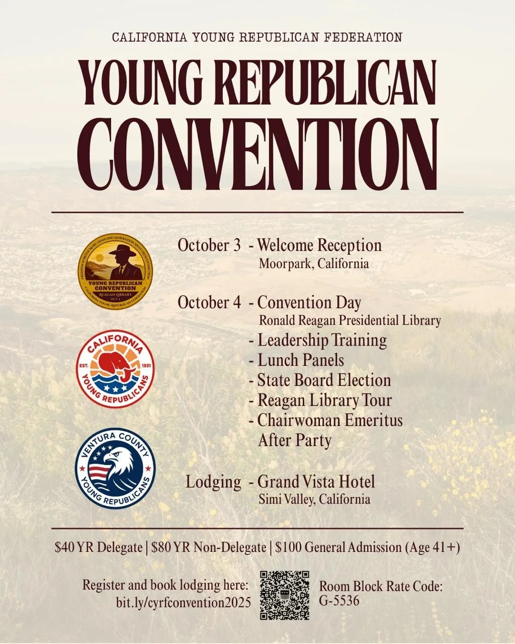 California Young Republican Federation Convention October 3 and October 4