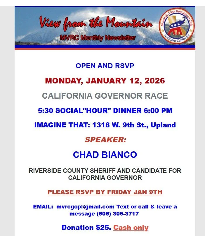 MVRC JANUARY 12, 2026 DINNER-MEETING