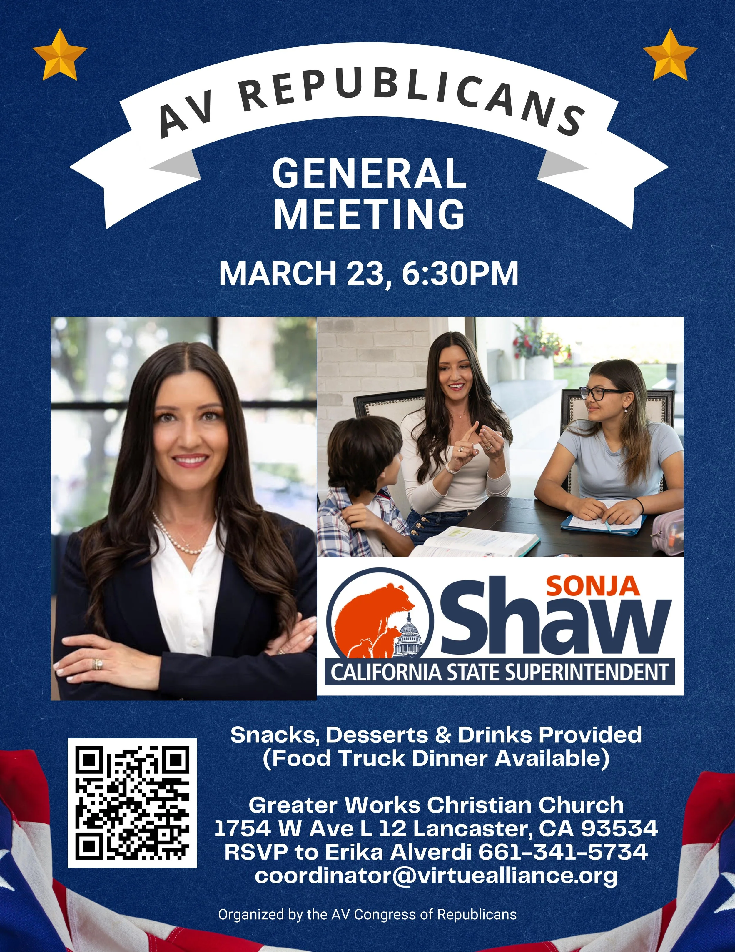 Antelope Valley Republicans -Guest speaker, Sonja Shaw