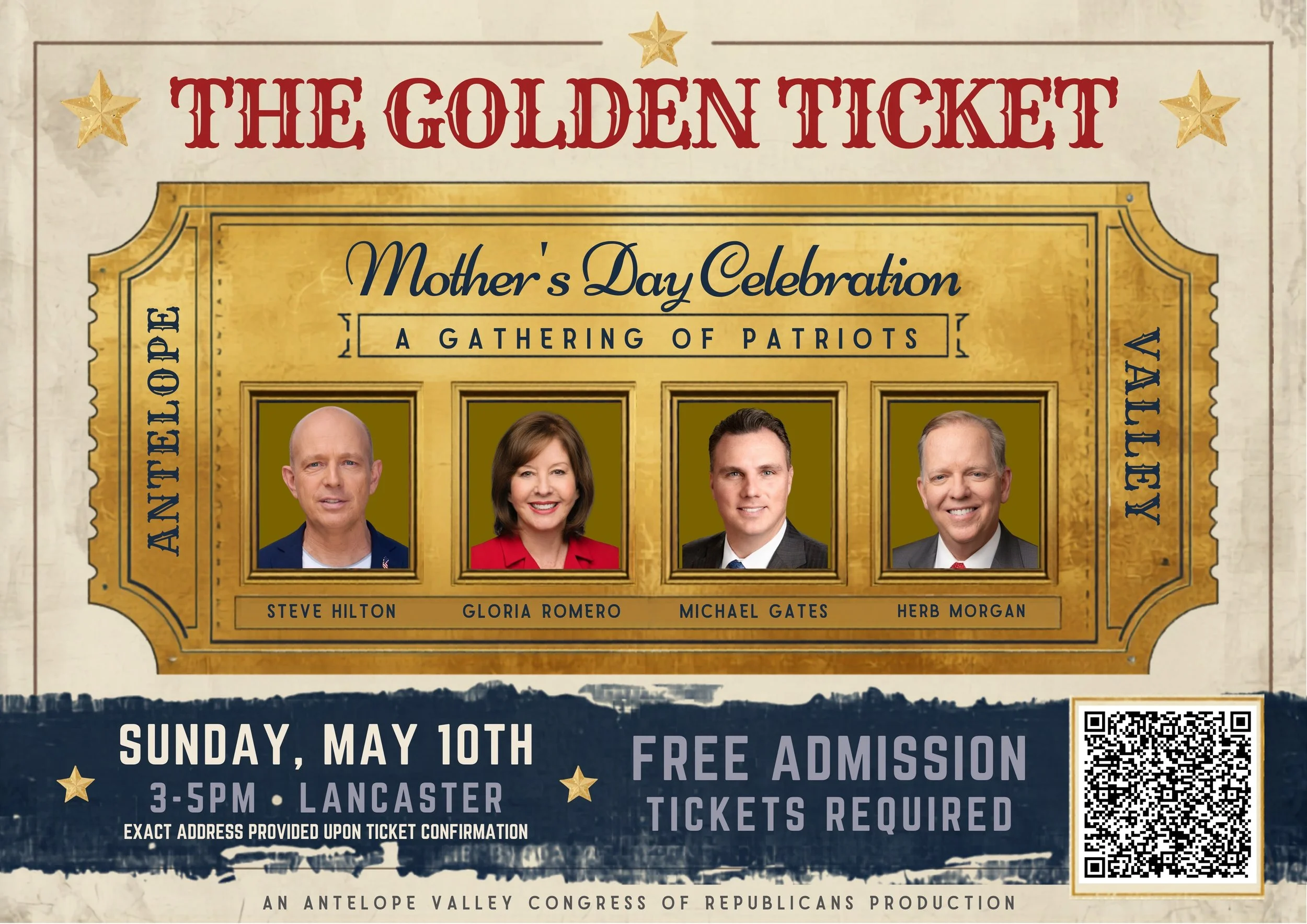 Golden State Ticket Mother’s Day Celebration - Antelope Valley Congress of Republicans