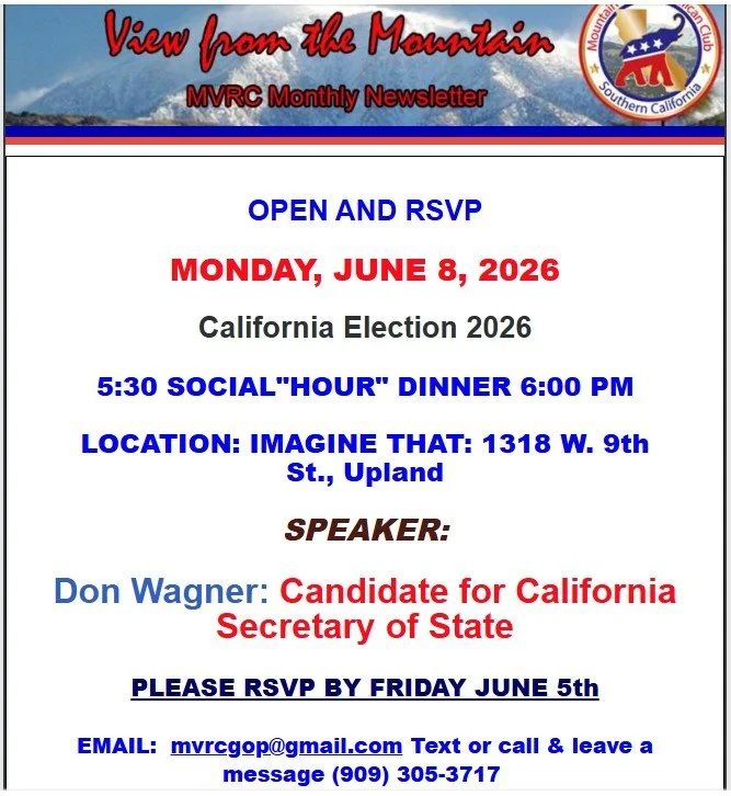 Don Wagner: Candidate for California Secretary of State