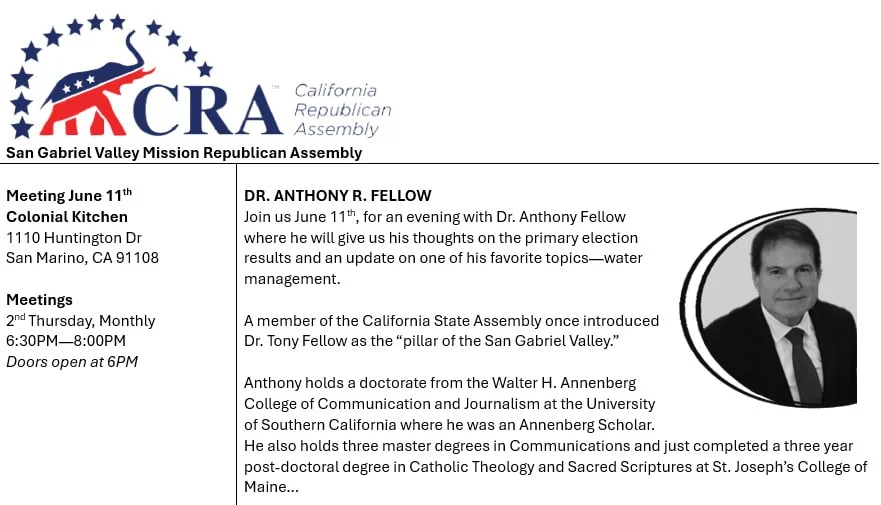 San Gabriel Valley Mission Republican Assembly -CRA
