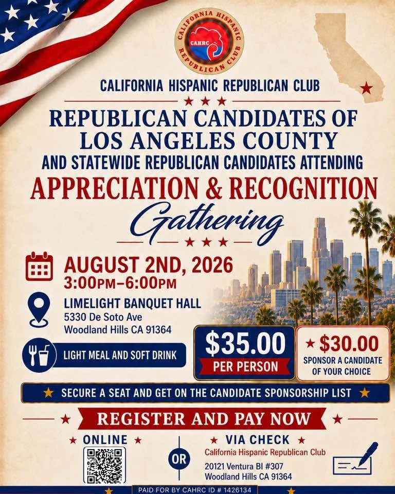 Republican Candidates  Of Los Angeles County and Statewide appreciation event