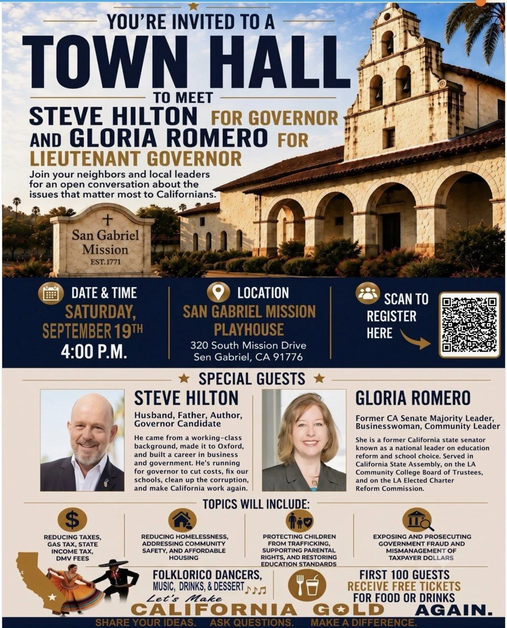 Townhall in San Gabriel Mission