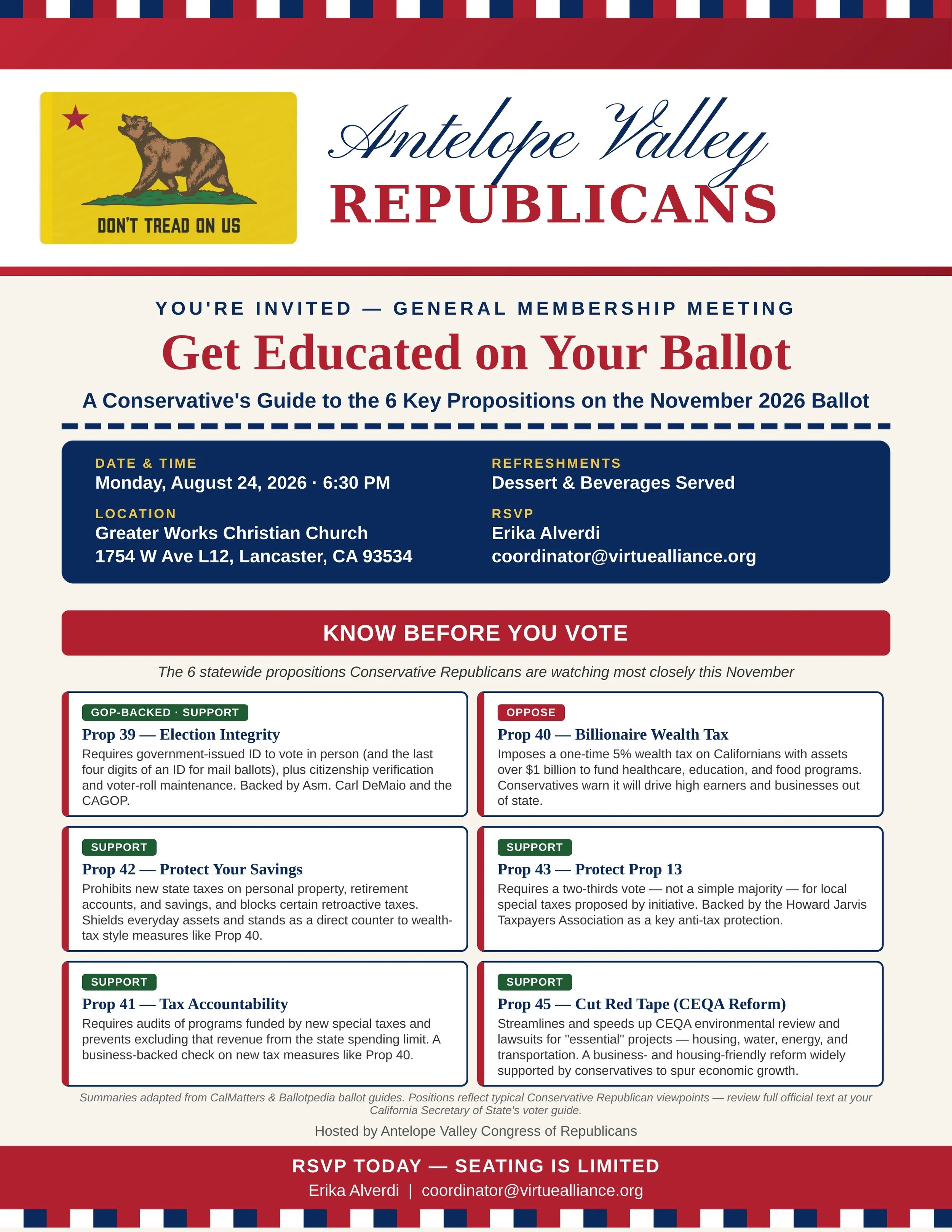 Know your Ballot Propositions