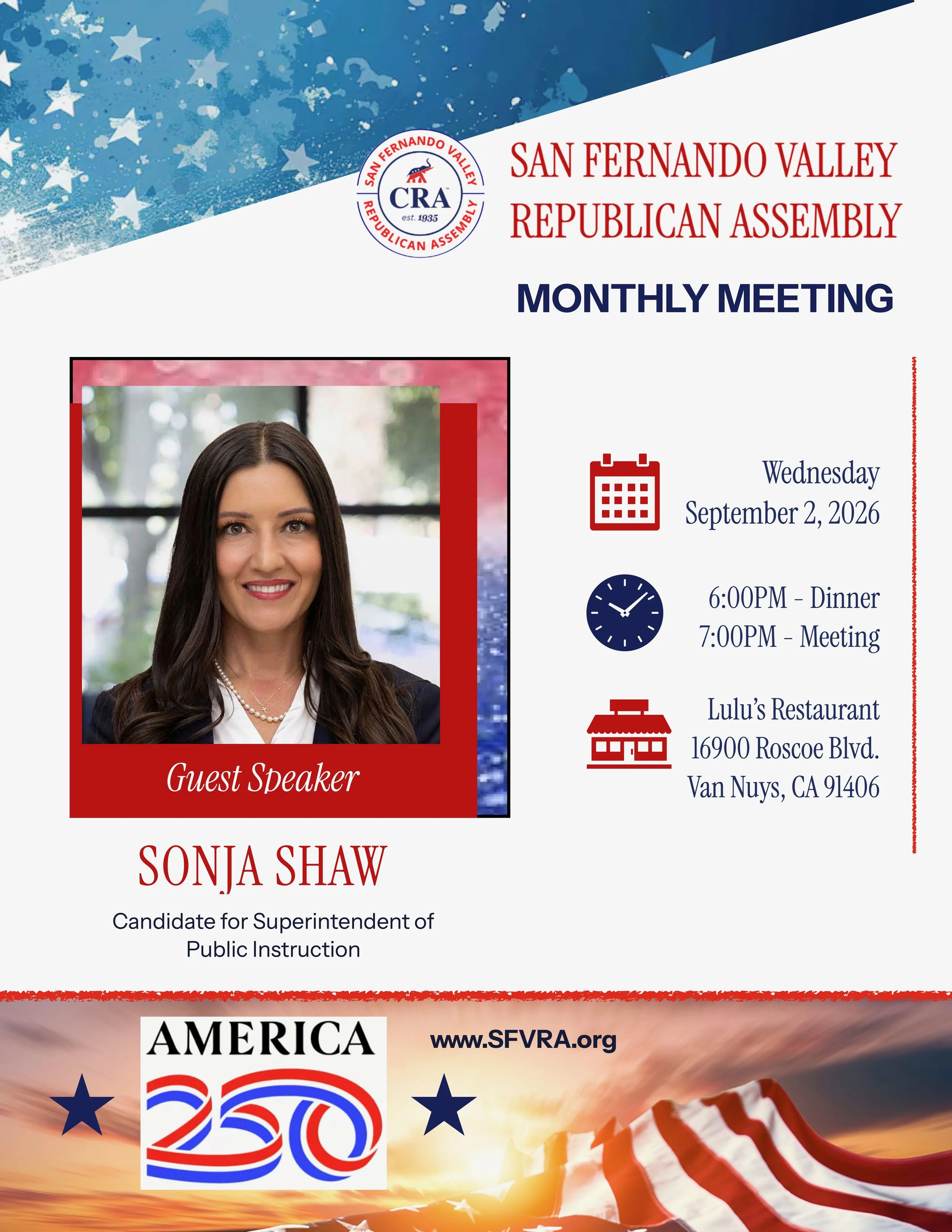 SFVRA Meeting w/Sonja Shaw