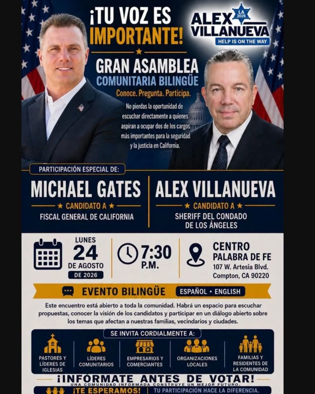 Michael Gates -Alex Villanueva Tu Voz Es Importante!