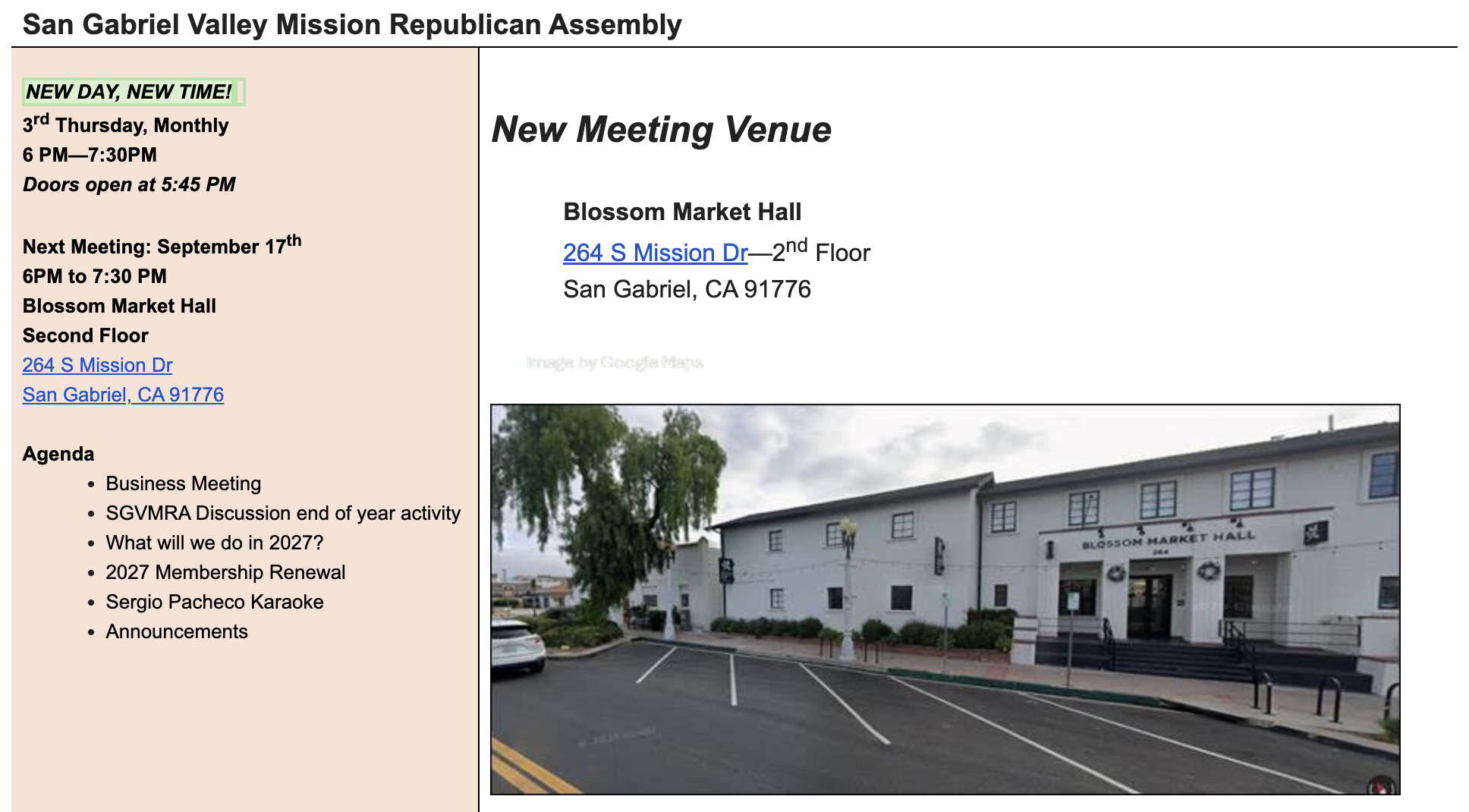 San Gabriel Valley Mission Republican Assembly