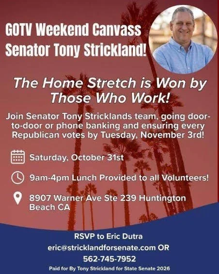 Canvasing for Senator Tony Strickland