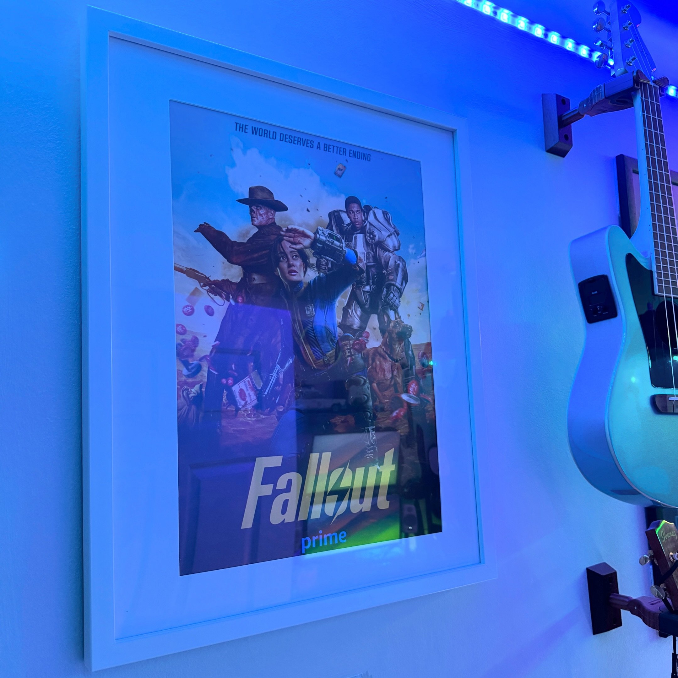 Fallout TV Show poster framed and up on the wall&hellip;

#fallout #fallout76 #fallout4 #falloutcommunity #games #gaming #music #studio #art #poster