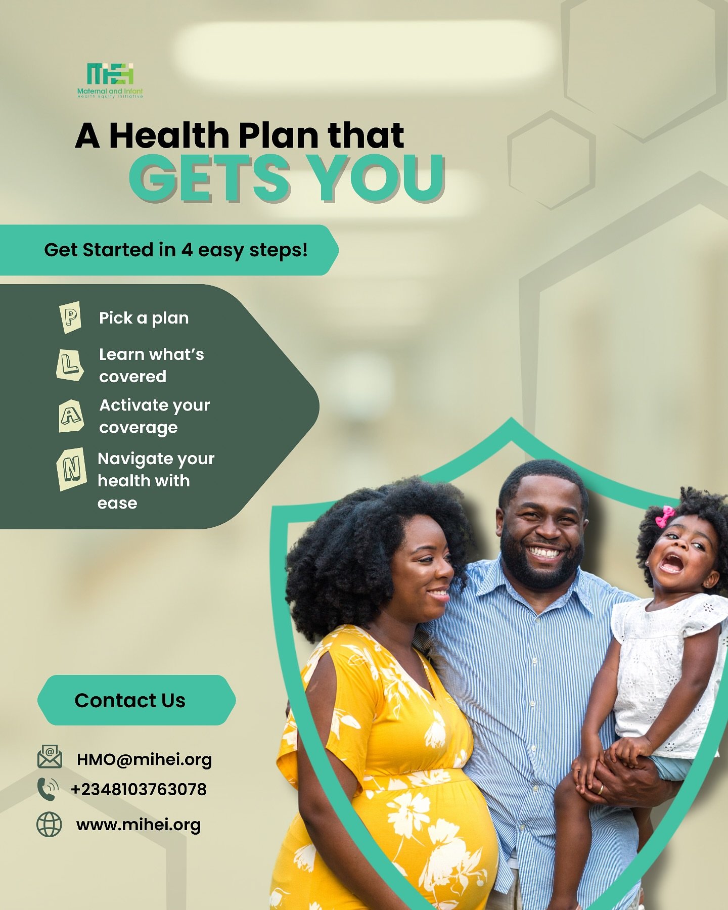 Your health insurance plan should do more than cover — it should truly understand your journey.
At MIHEI, we’re proud to introduce a health plan created specifically for mothers and families — because we believe that healthcare sh