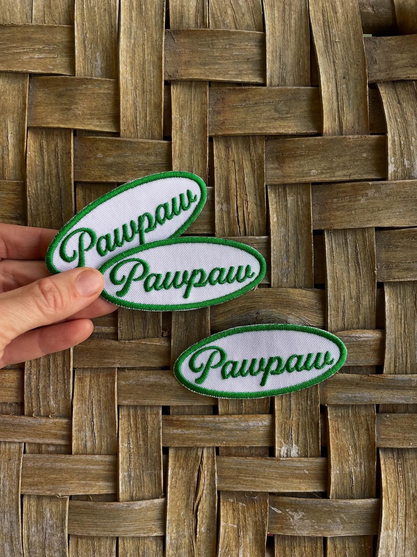 Scored some of these cute work shirt name tag-style patches!! If you think being mistaken for someone&rsquo;s grandpa is a great opportunity to strike up a conversation about the tree that produces America&rsquo;s largest native fruit, which was neve