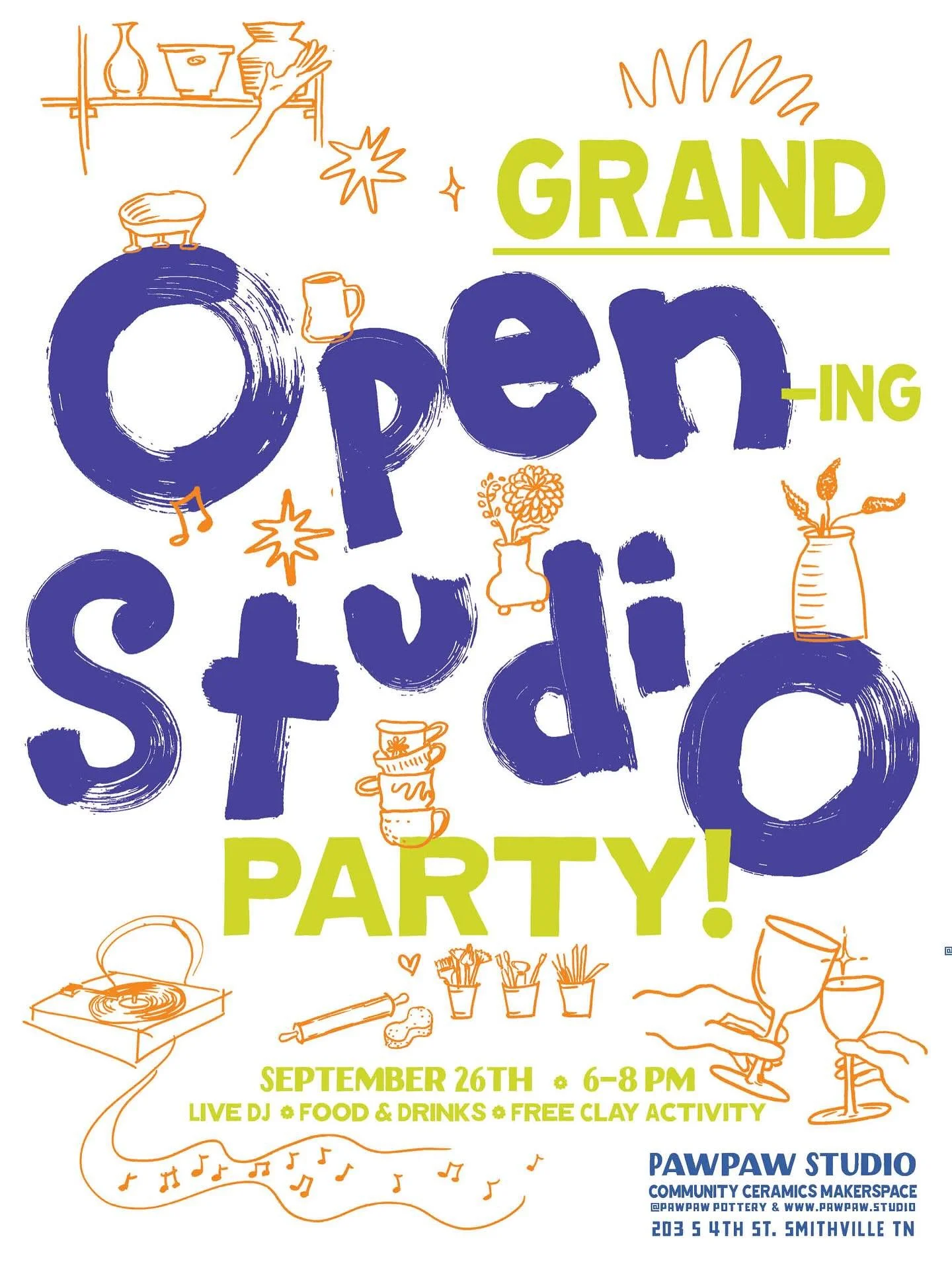 Excited to open up the studio this Friday! We&rsquo;ll have some drinks and snacks and @theselfportrait_gospel will be spinning some records. We&rsquo;ll also have some free activities available and a 🚨 CONTEST 🚨-- the winner of the pumpkin-tile-de