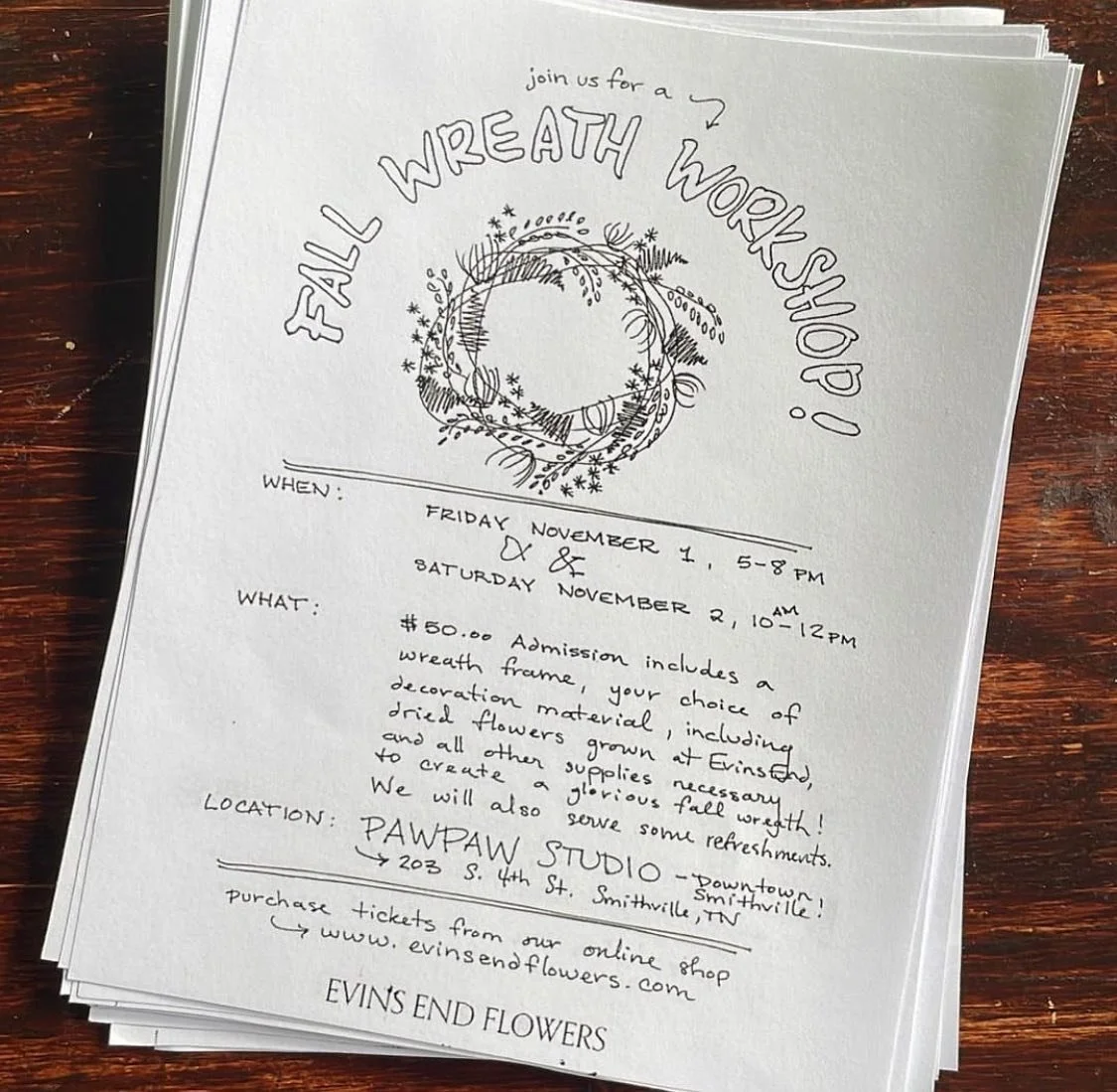 This Friday at 5pm and Saturday morning at 10 &mdash; we are hosting two separate dried flower wreath workshops in collaboration with @evinsendflowers and it should be swell. You can buy tickets at www.evinsendflowers.com !!