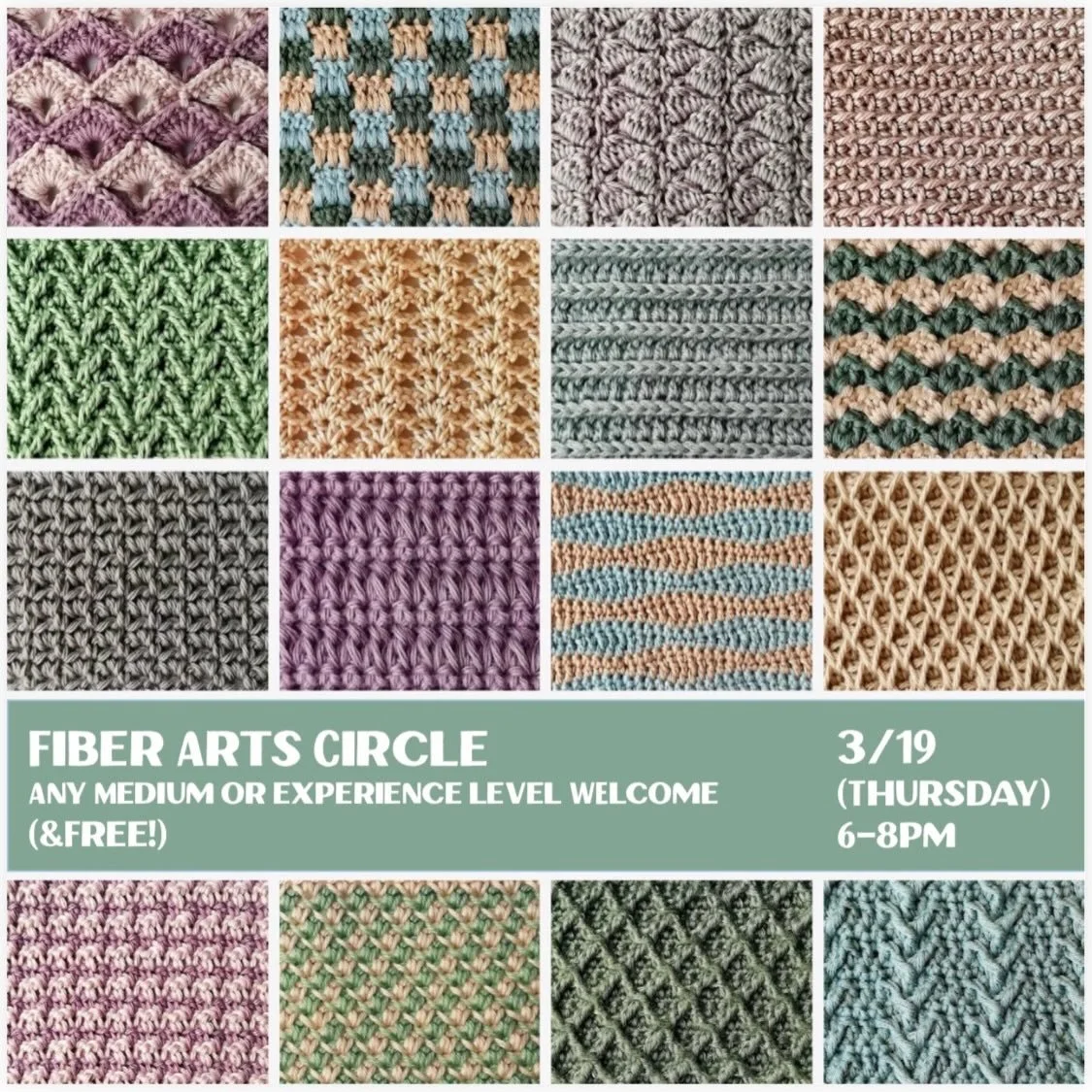 THIS THURSDAY EVENING! Pawpaw is pleased to open our doors again for a monthly crochet circle / all fiber arts circle hosted by our luminous and phenomenal fiber friends @nop84 @stefany2007 @m.carmen.ortega2012 see ya there! 🪢