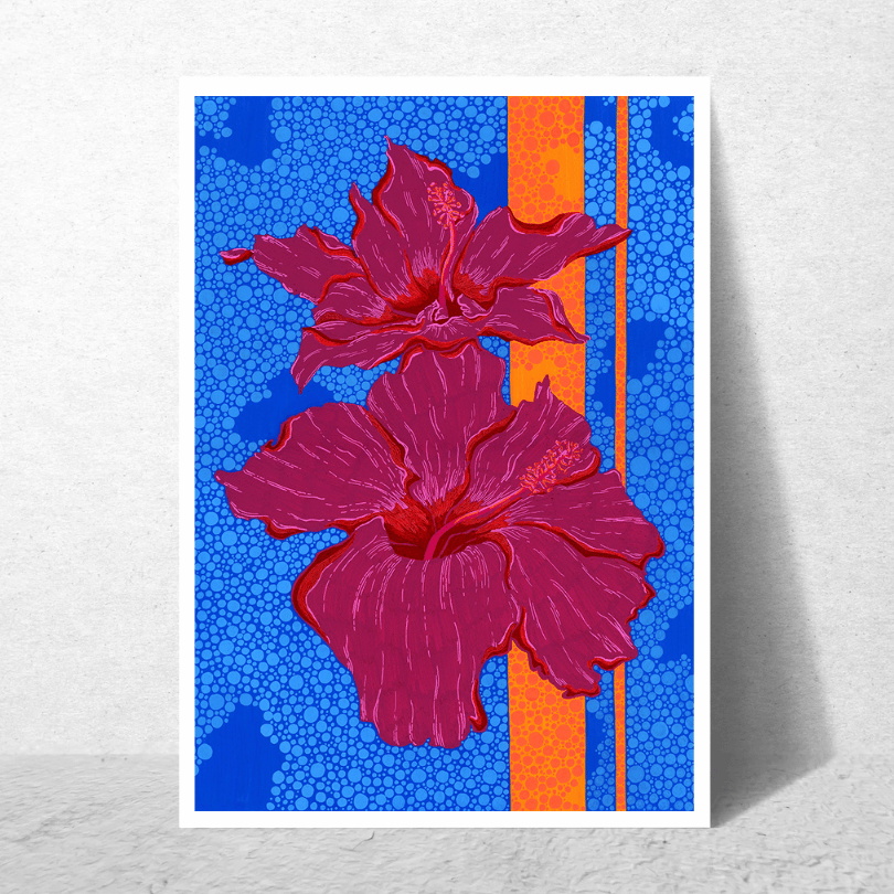 Pink Yellow Poster Mockup hibiscus.png