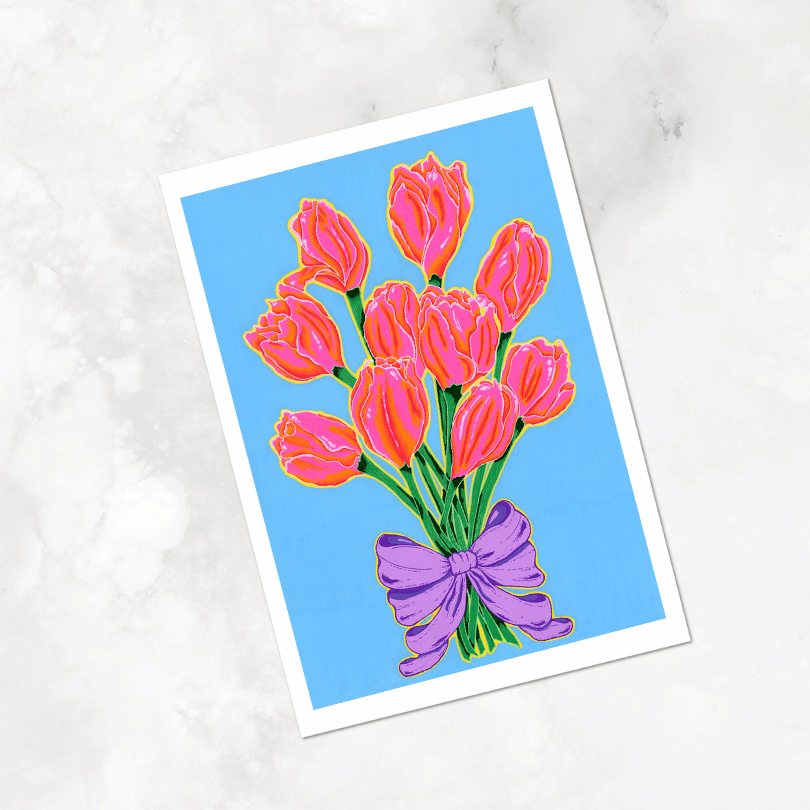 White Minimalist Paper tullip bouquet.png