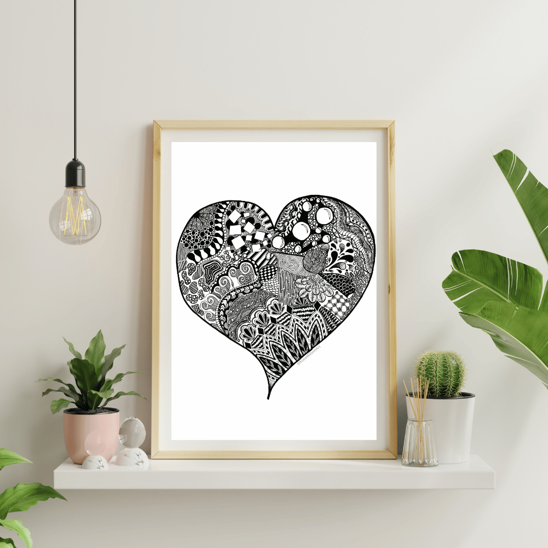 White and Green Minimalist Abstract heart.png