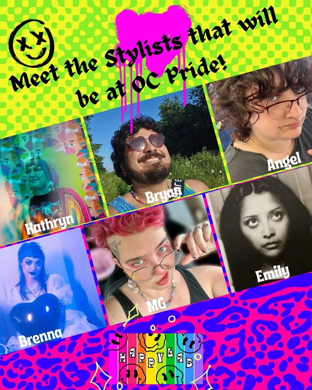 HappyxLab at OC Pride!! ✨🌈

Meet the magical and very talented hair friends that will be doing hair at @oclgbtpride ! Please go and follow each of these homies!! My goal is to get Orange County&rsquo;s queer community connected with amazing hairstyl