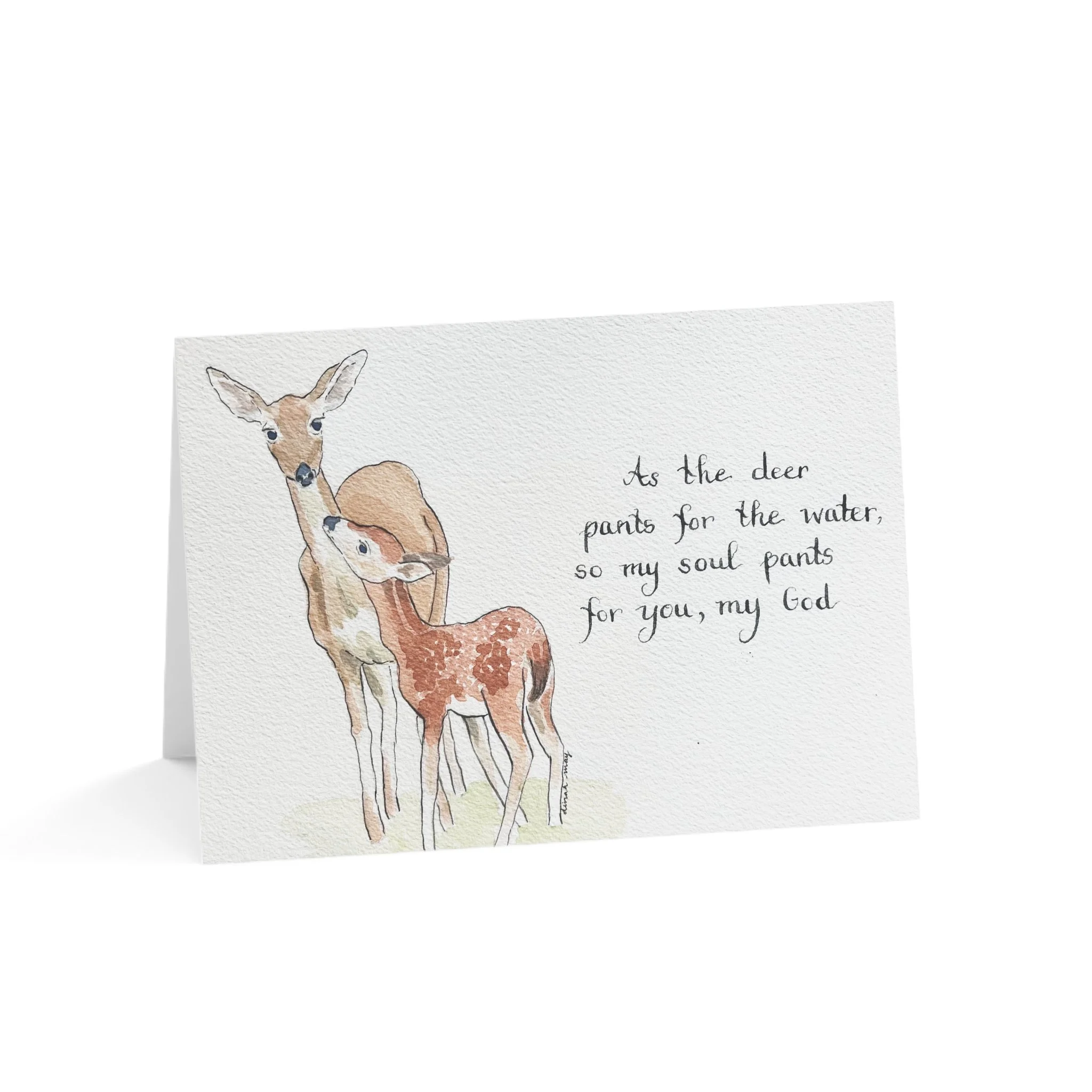 As A Deer Pants For Water Greeting Card Set  (10-Pack)