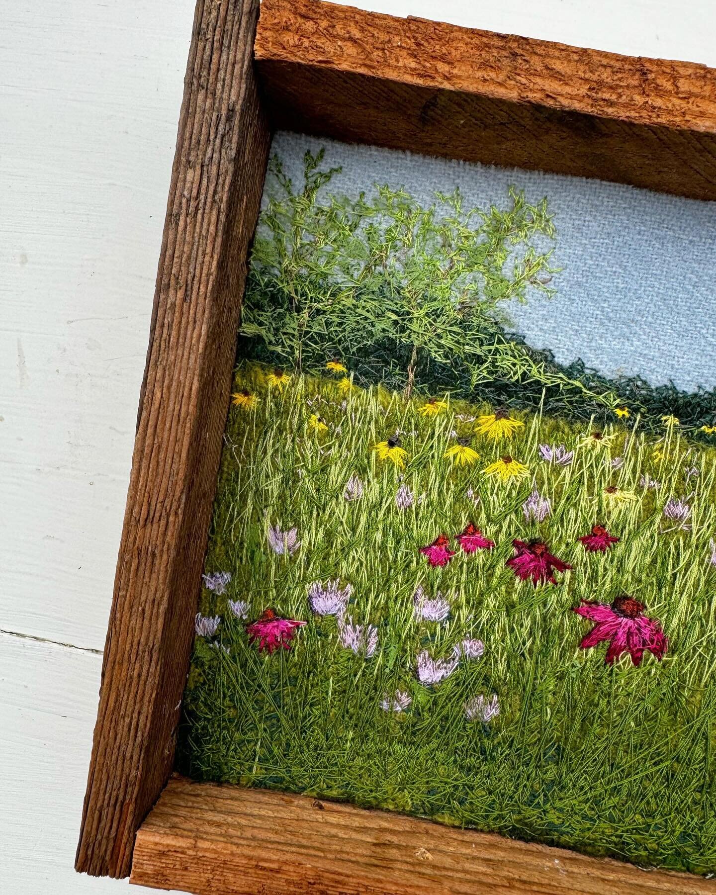 Fields of green 💚 Happy Saint Patrick&rsquo;s Day! 🍀☘️

#freemotionembroidery #embroidery #watercolor #wisconsin #wisconsinartist #art #wisconsinart #wisconsinphotography #landscape #landscapephotography #roadside #roadsideattraction #wildflowers #