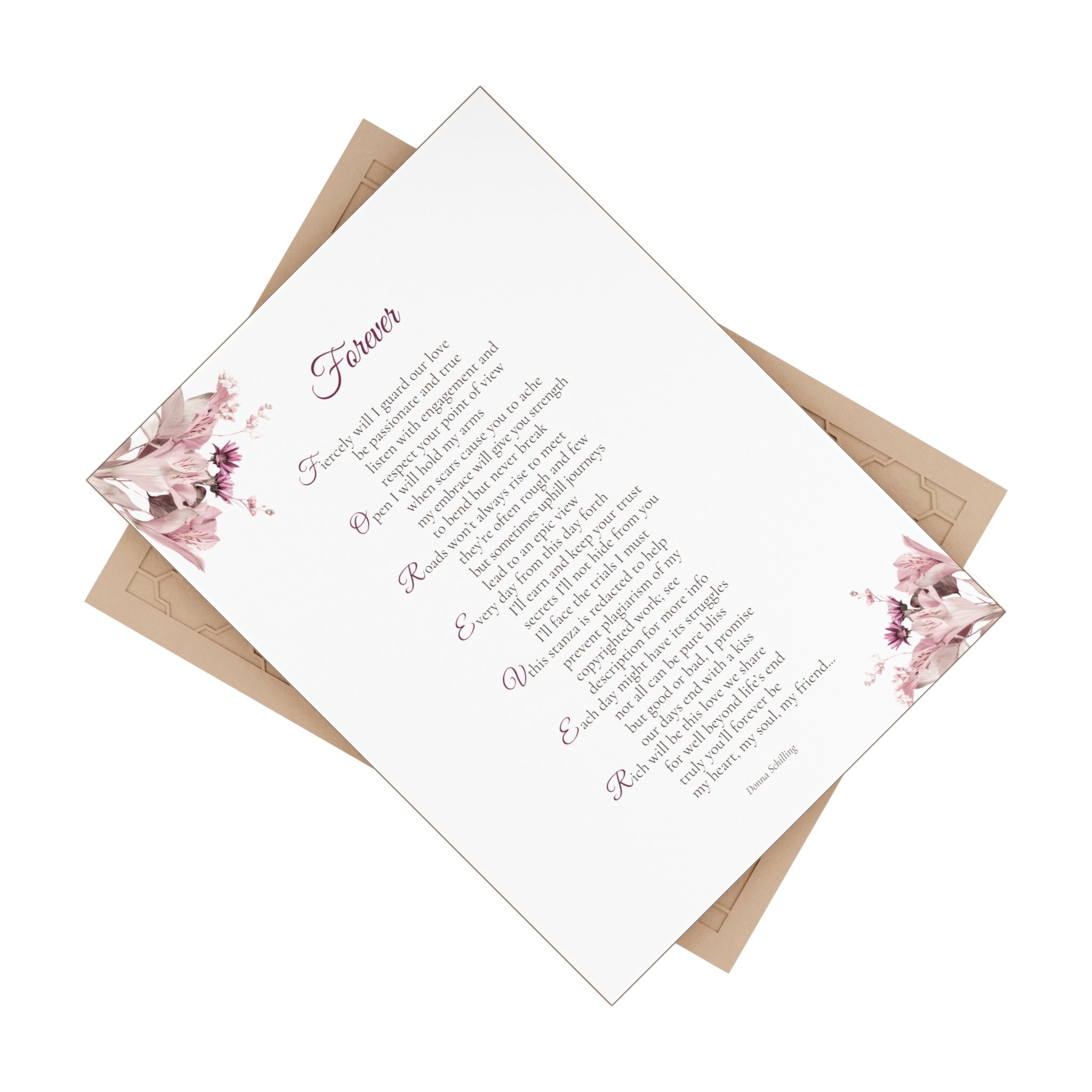 Ceramic Tile - "FOREVER" – Spring Version - NO PERSONALIZATION  -  FREE SHIPPING