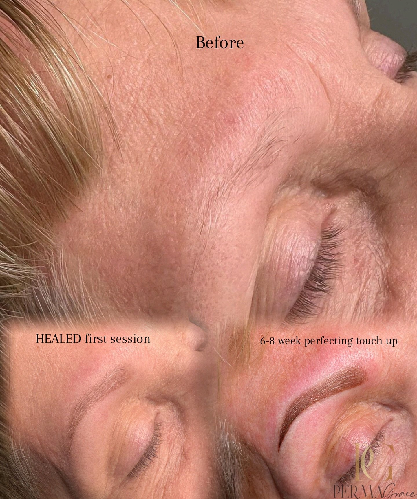 The before, first session, and 6-8 week perfecting touch up. Raw results🙌🏼 With permanent makeup it is always mandatory to have two sessions. Here are some reasons why👇🏼
- The pigments in permanent makeup are not as concentrated as compared to ge