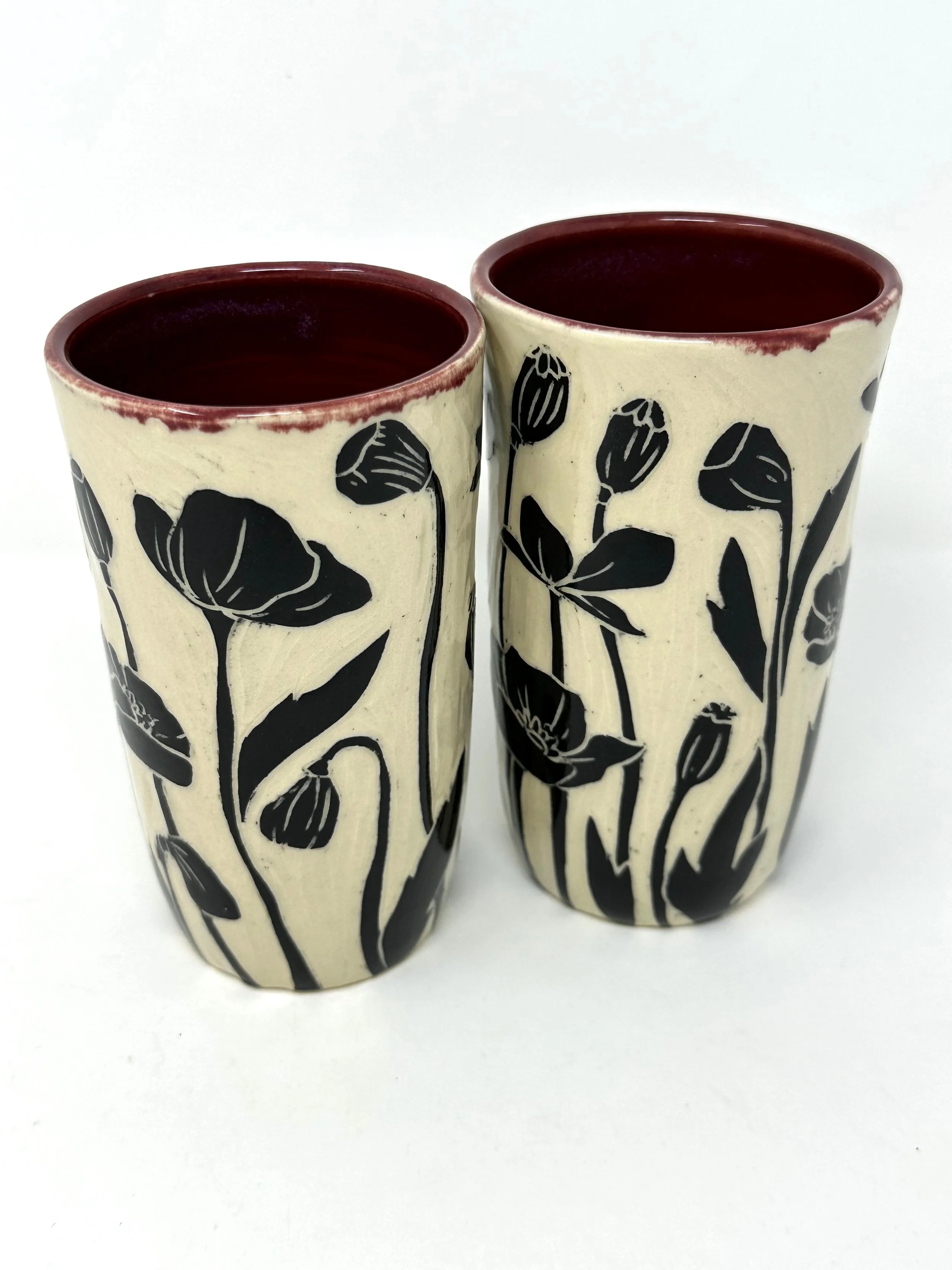 poppies tumblers